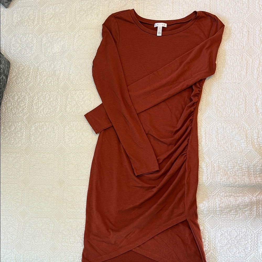 Rust Long Sleeve Dress